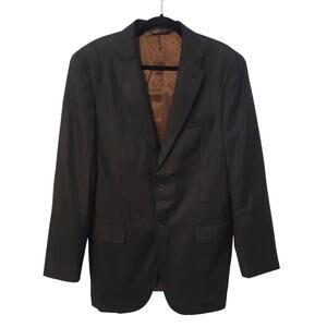 Caravelli Italy Black Super 150's Men's Business Suit Jacket 40L 34W